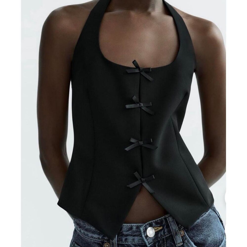 Zara Bow Front Halter Top